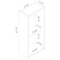Manhattan Comfort Mulberry 35.9" Open Double Hanging Wardrobe Closet in Tatiana Midnight Blue 161GMC4 - alternate 10